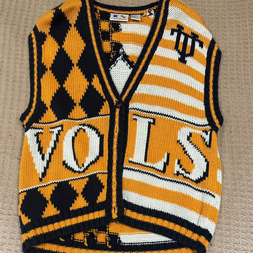 Orange and Black VOLS Sweater Vest
